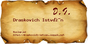 Draskovich István névjegykártya