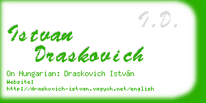 istvan draskovich business card